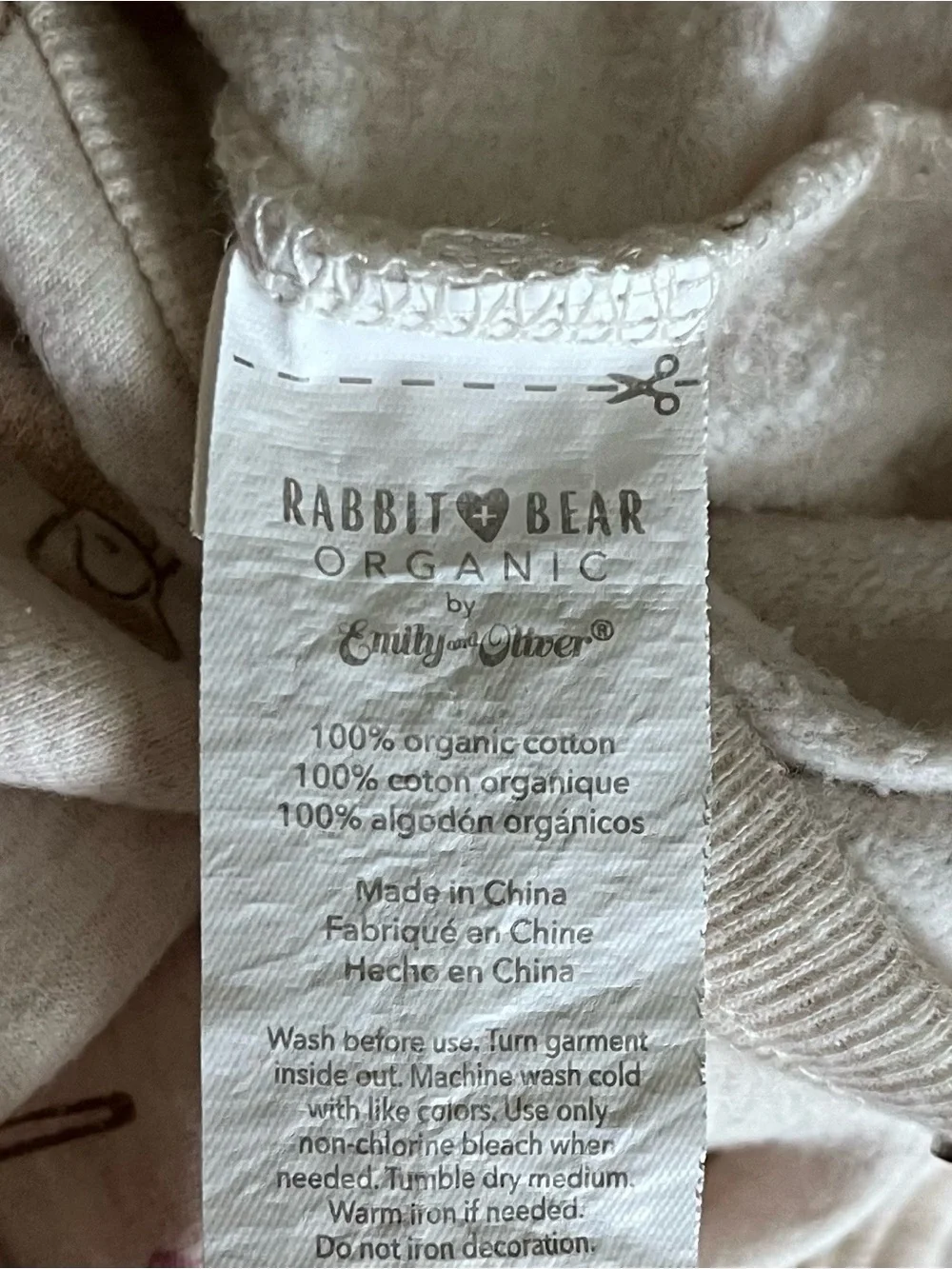 Rabbit And Bear Organic Cotton Deer Print Baby Outfit Size 3-6 Months