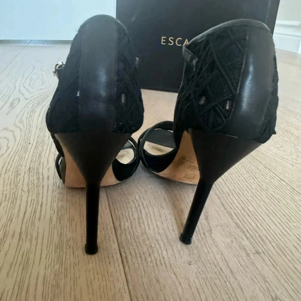 Escada black sheepskin
