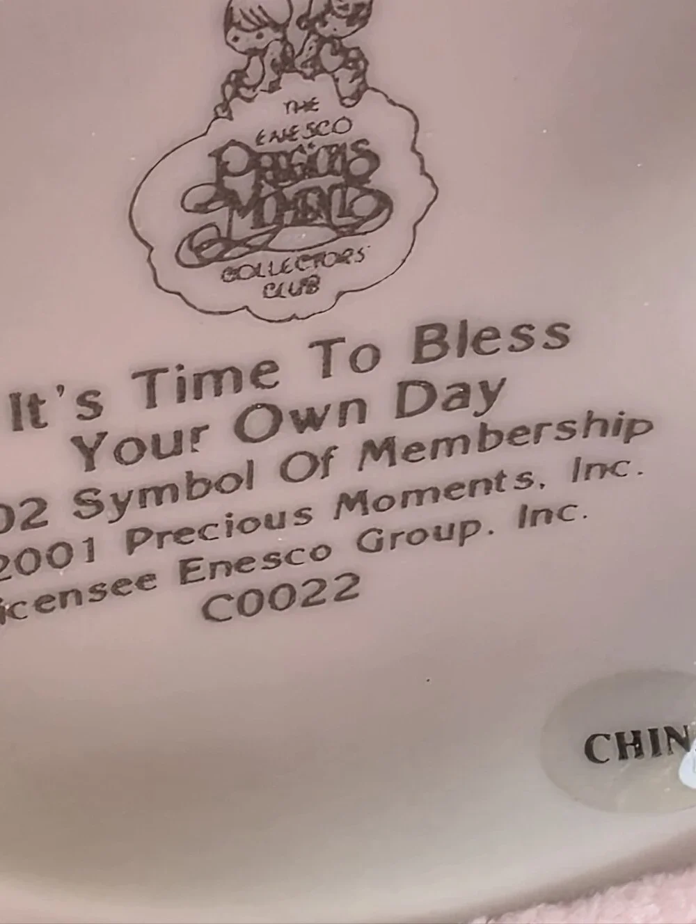 Precious Moment 'It's Time to Bless Your Own Day' Figurine #C0022