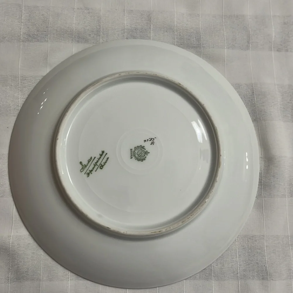 Antique Bavaria (Germany)porcelain plate hand painted & signed blue floral China