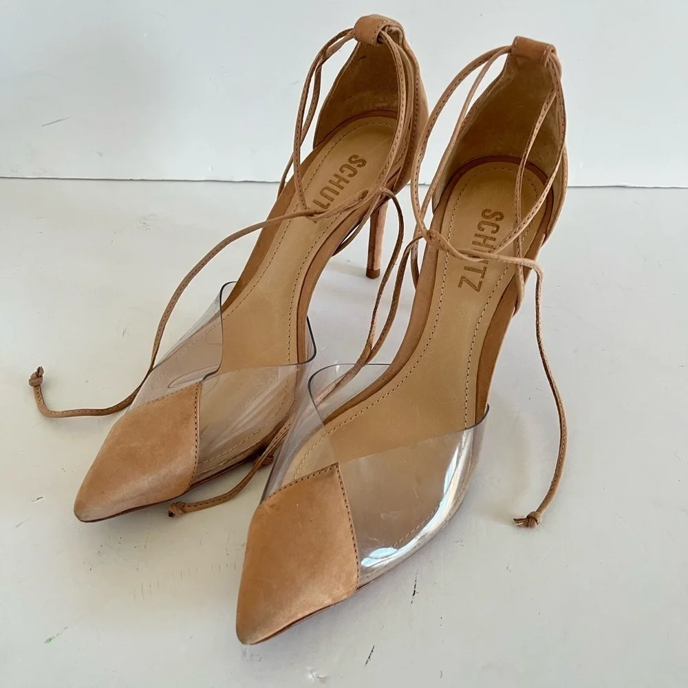 SCHUTZ tan suede