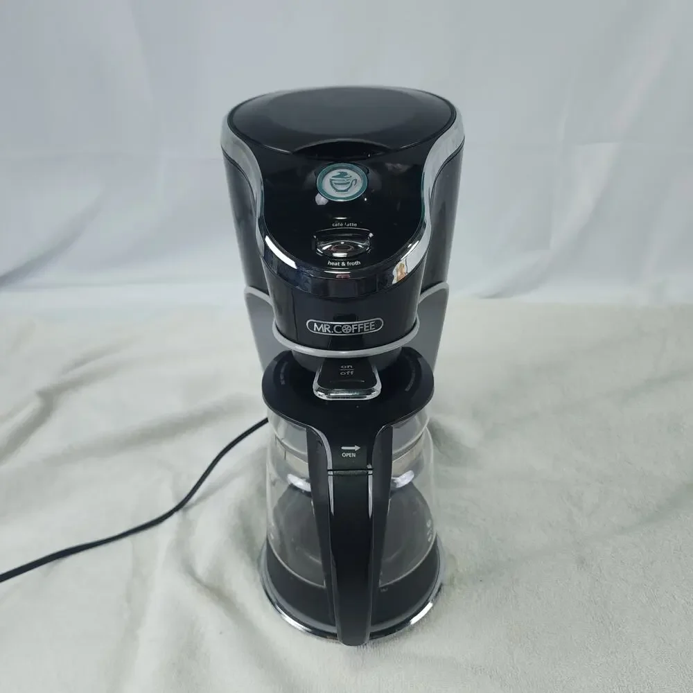 Mr. Coffee Café Latte Maker with Automatic Milk Frother Black & Silver