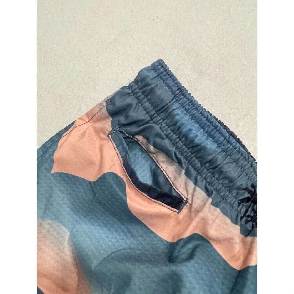 Trunks Surf & Swim Co. Mens M Palm Tree Swim Shorts Pocket Drawstring Multicolor