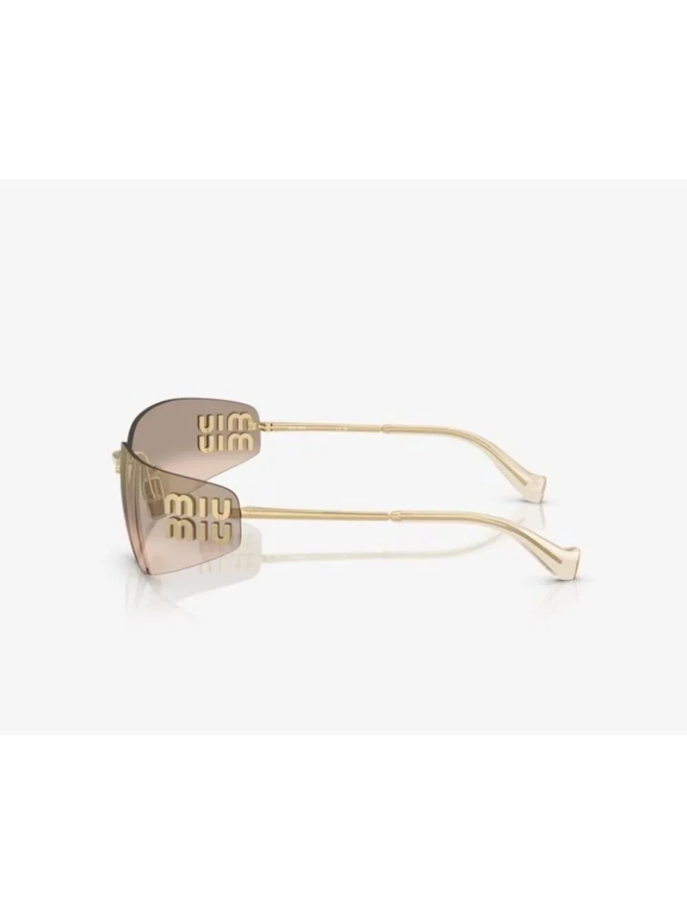 Miu Miu Rectangular Sunglasses in Gold