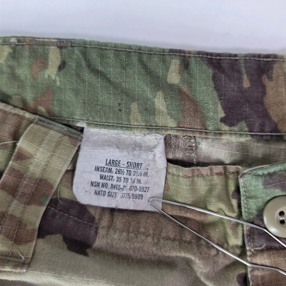 US Army IHWCU OCP Multicam Combat Pants Large Short 8415-01-670-5527