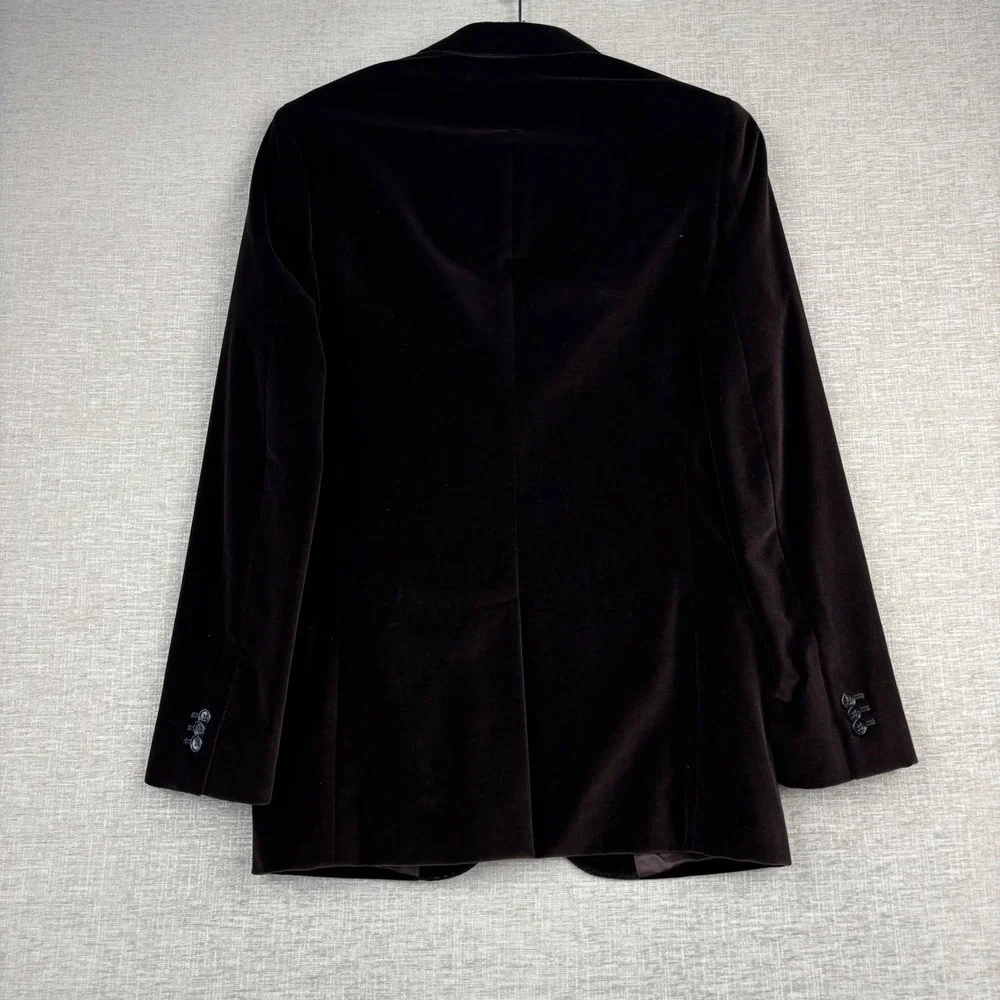 Banana Republic Mens 38R Tailored Fit Velvet Blazer Sport Coat Brown Cotton