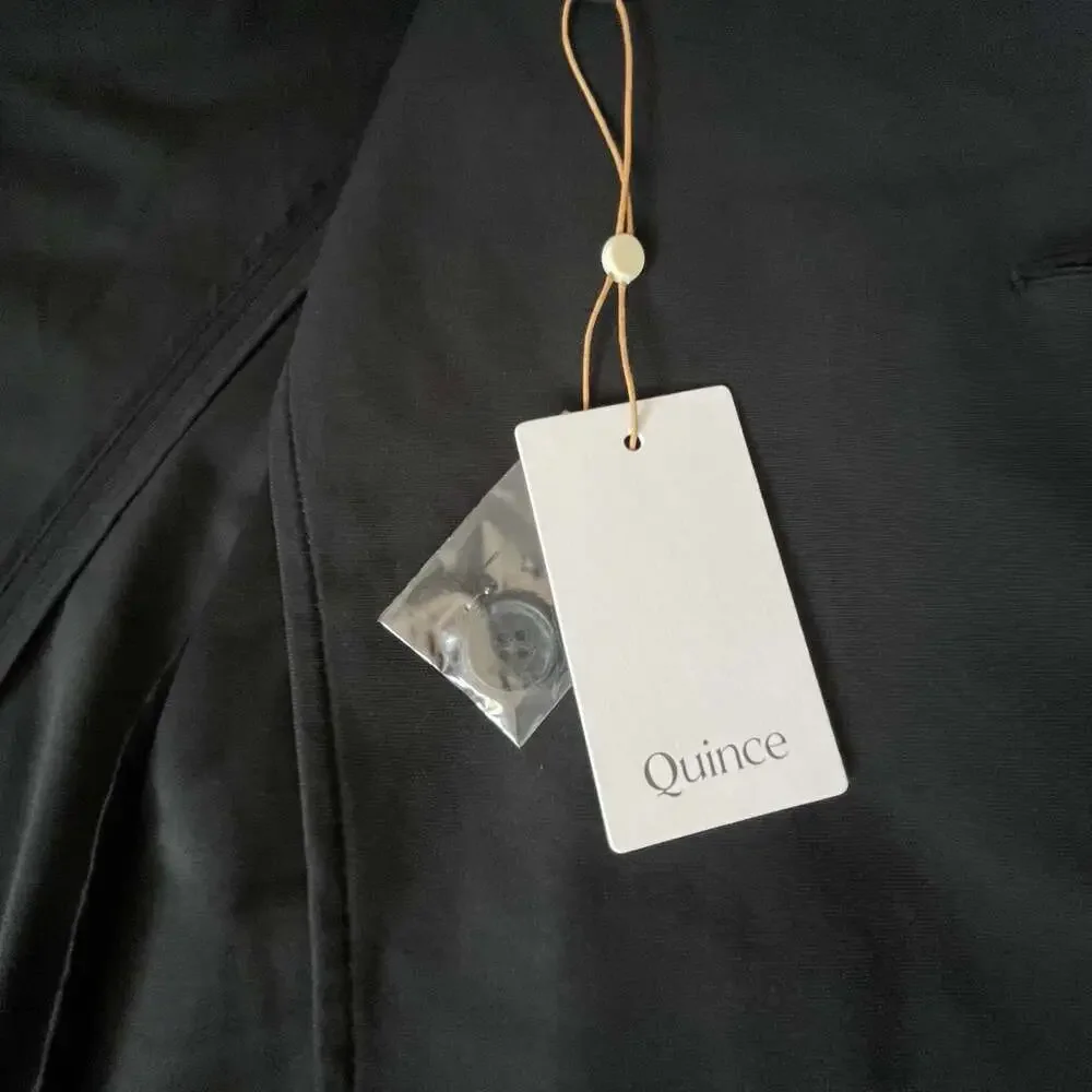 NWT Quince Mens M Performance Stretch Technical Blazer True Black Unstructured
