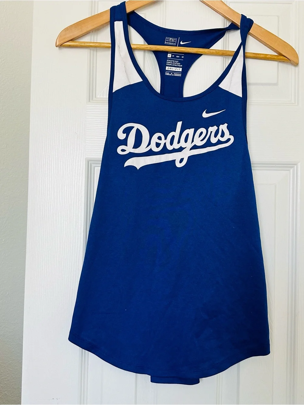 Nike Blue & White Dodgers Racerback TanksuzeXS