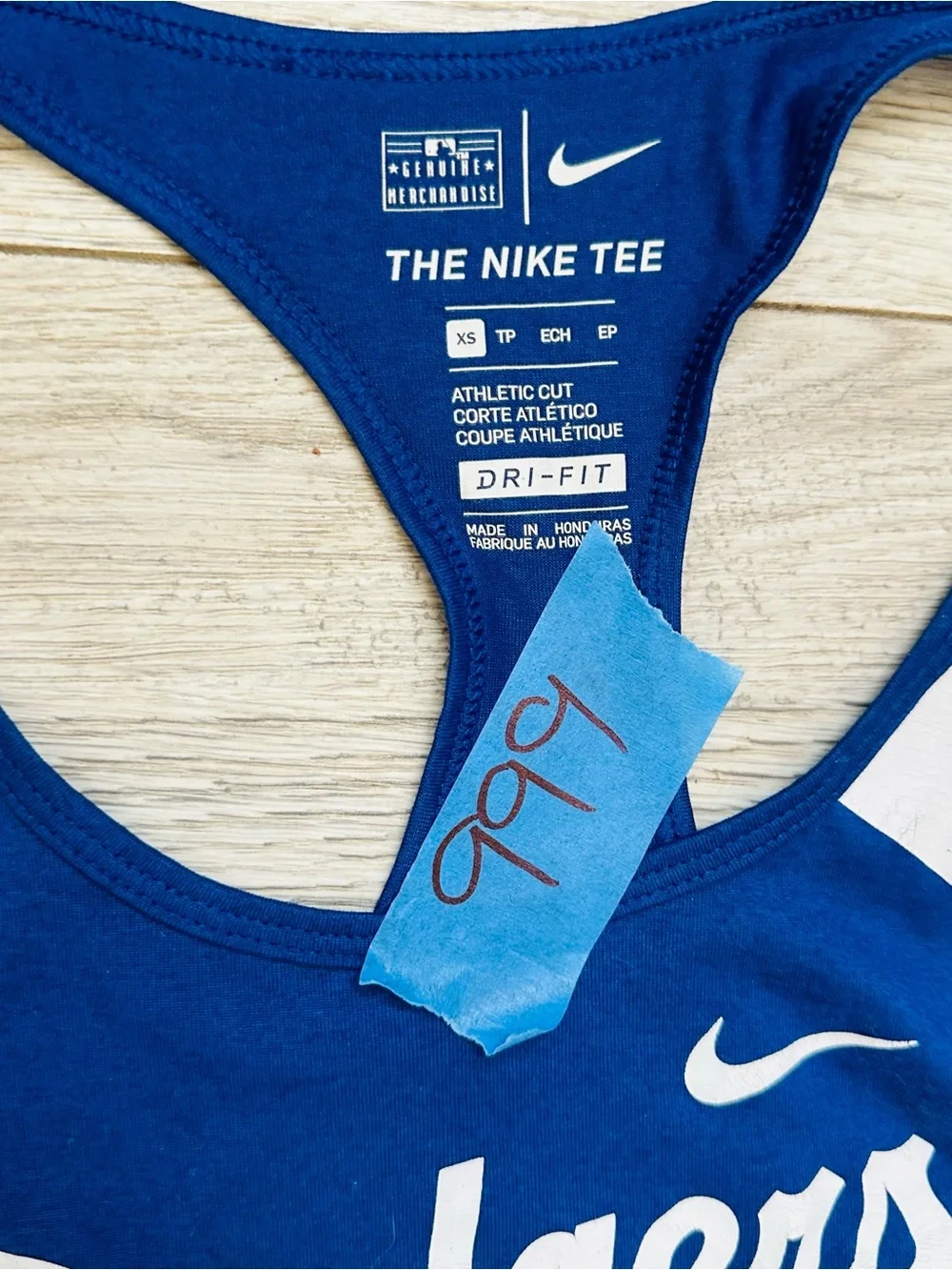 Nike Blue & White Dodgers Racerback TanksuzeXS