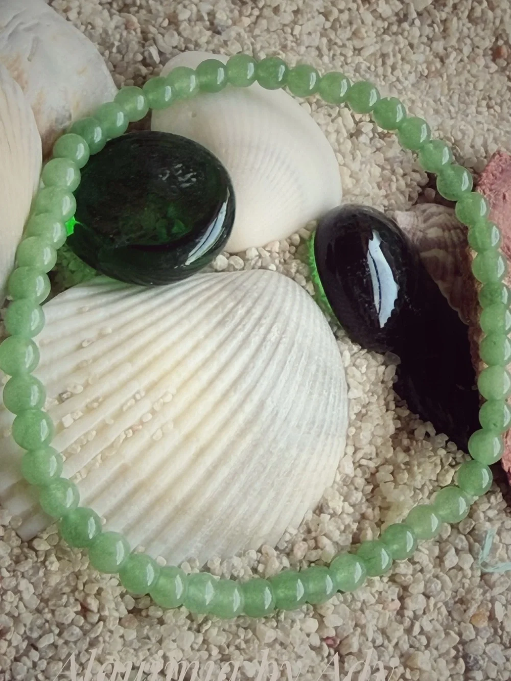 Super dainty single strand green aventurine bracelet
