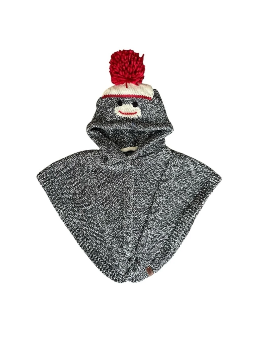 ROOTS BABY Monkey Face Poncho Sweater 0-12M
