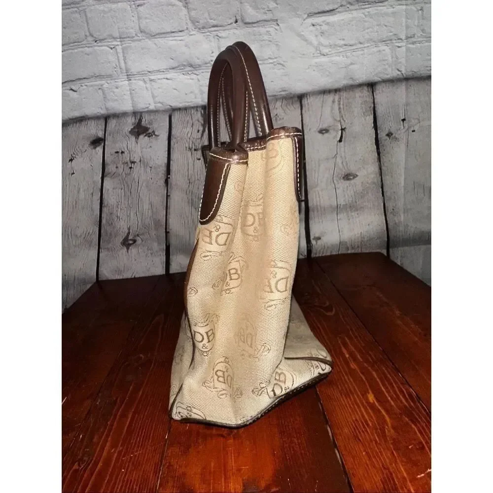 Vintage Dooney & Bourke Donegal Signature Canvas Tote