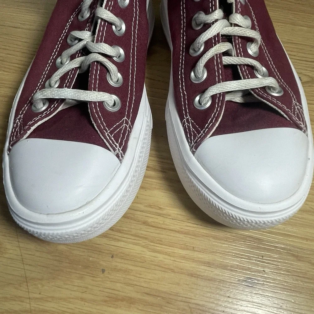 Converse Chuck Taylor All Star Platform High Top womens 6 Canvas Beetroot Red
