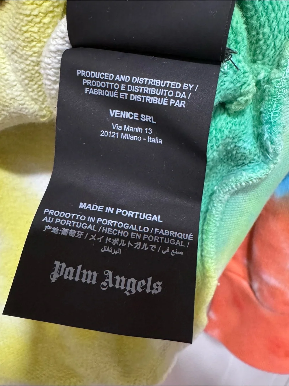 Palm Angels Multicolor Tie Dye Logo Hoodie Men’s XXL 2XL