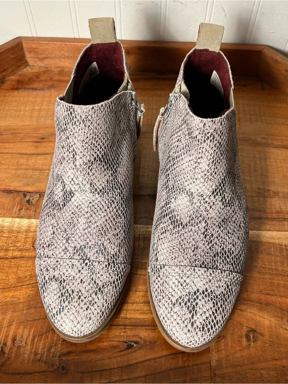 Women’s 7 Toms Snake Skin Reese Booties