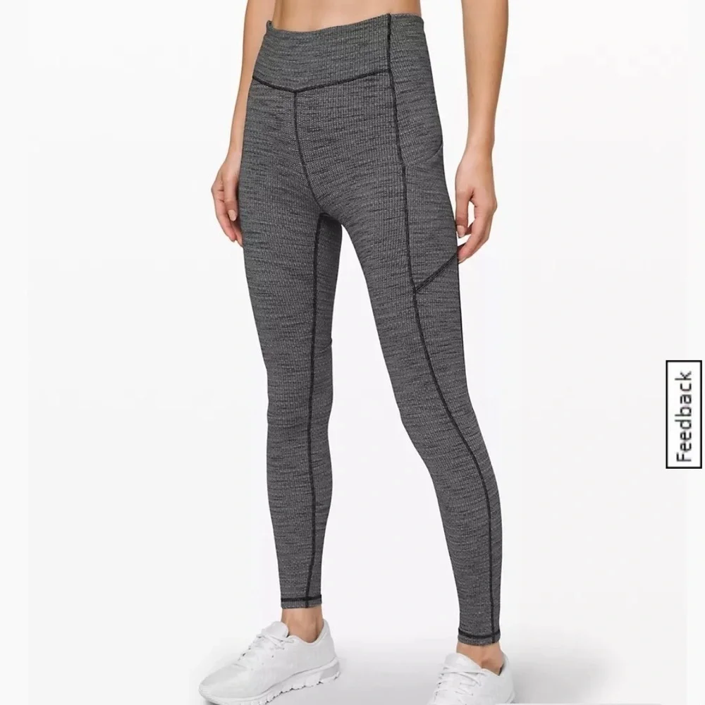 Lululemon Speed Up Tight 28 Luxtreme Luon Variegated Knit Heathered Leggings