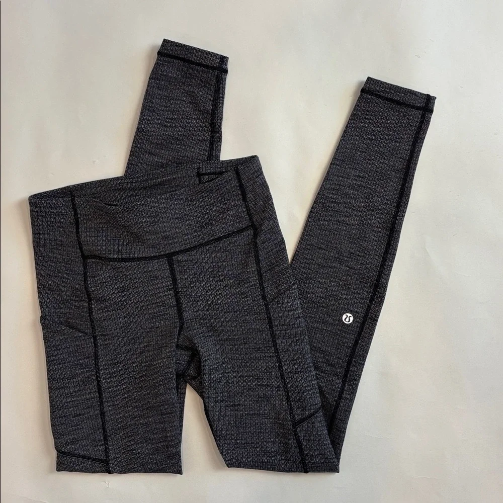 Lululemon Speed Up Tight 28 Luxtreme Luon Variegated Knit Heathered Leggings