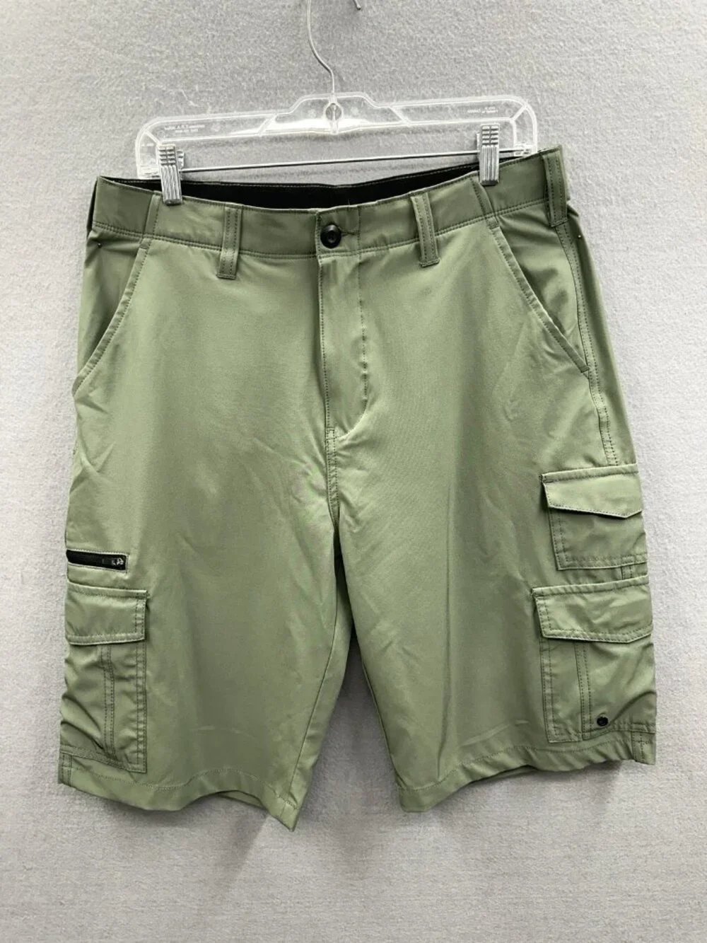 IRON CO. Men's Polyester Tech Stretch Waist Cargo Shorts Size 32 Cactus