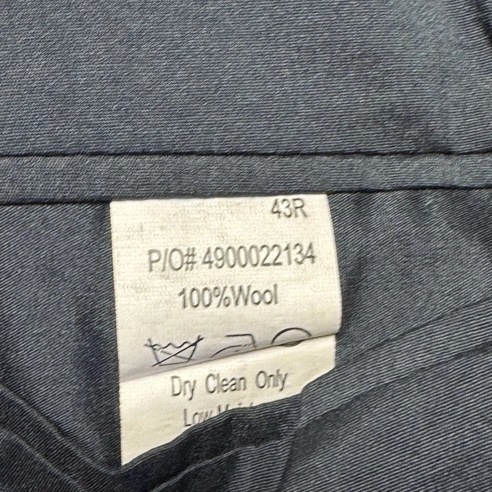 Lauren Ralph Lauren Blazer Sport Coat Men's 43R Navy 100% Wool Gold Buttons