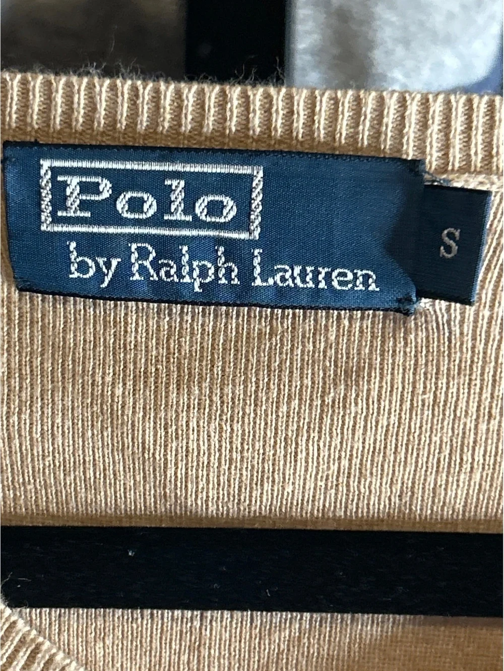 Polo by Ralph Lauren Men's V-Neck Sweater Camel Size S
