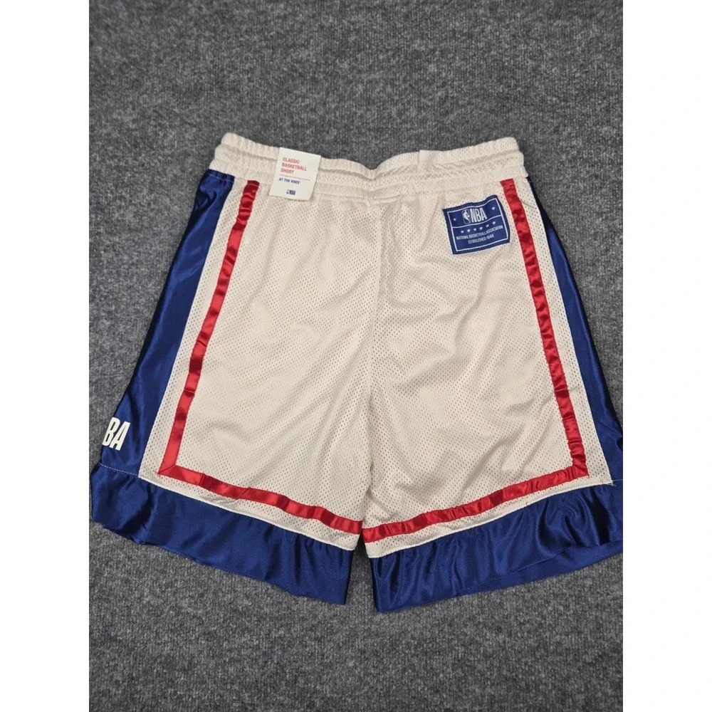 NBA Mens Basketball Shorts Red White Blue Mesh Athletic Size M NWT #1135