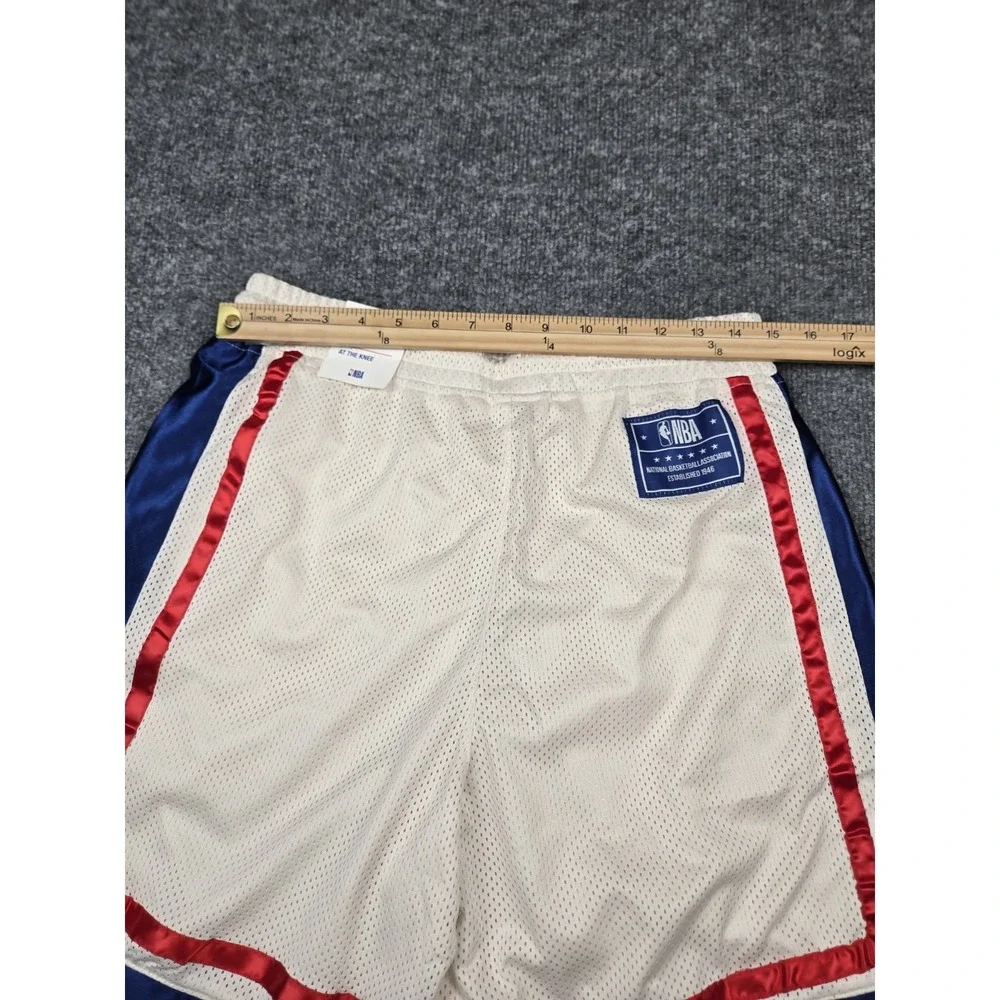 NBA Mens Basketball Shorts Red White Blue Mesh Athletic Size M NWT #1135