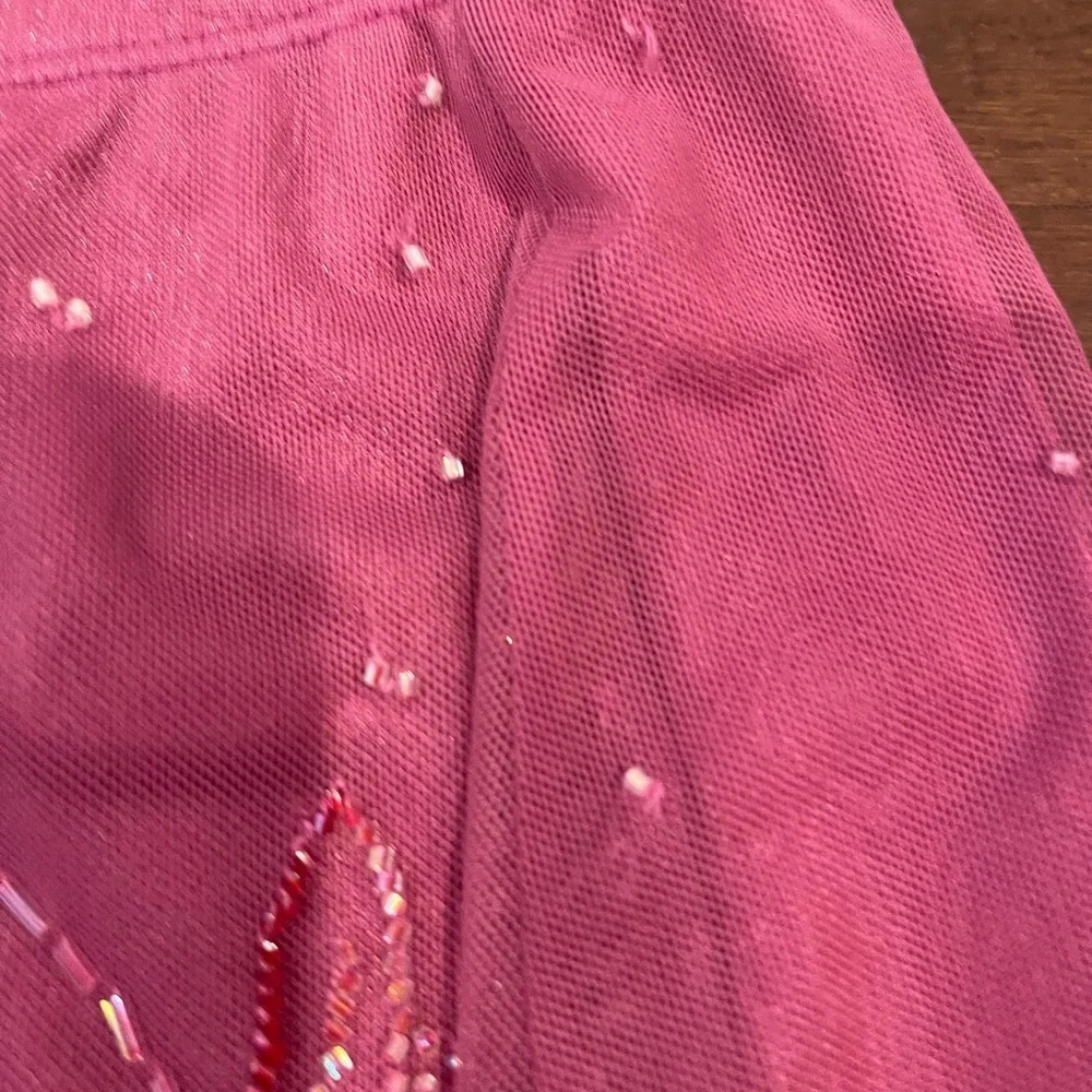 nwt vintage retro bcbg max azria collection pink Embroidered tulle floral Skirt