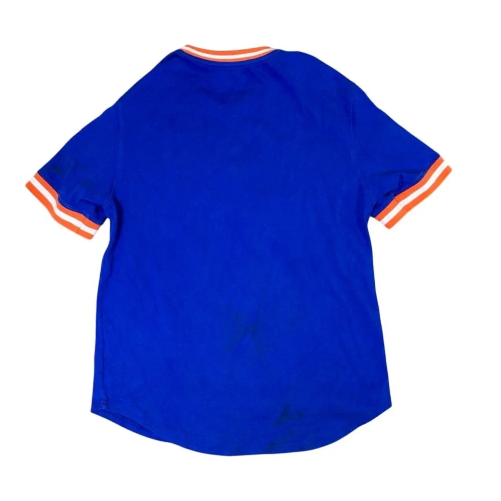 Pro Standard New York Mets T-Shirt Mens Large Blue Chenille Patch Luxury Tee