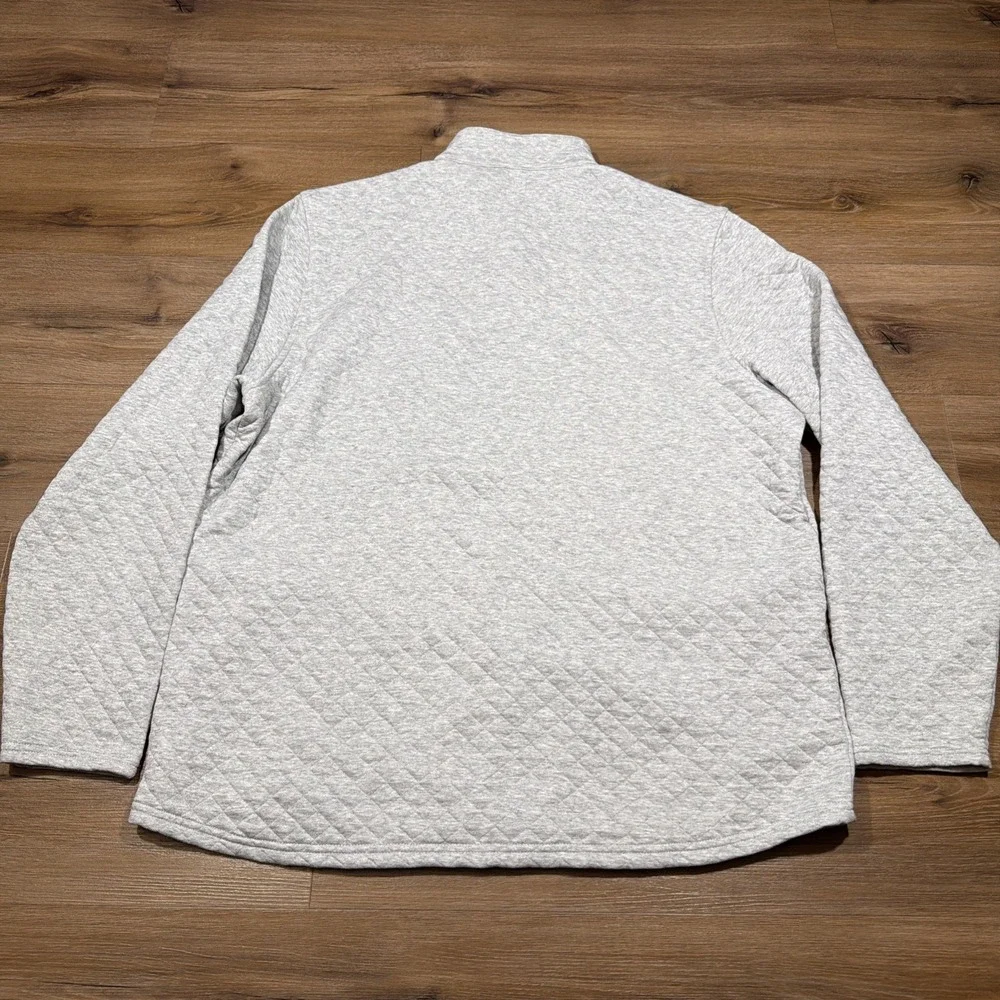 Travis Mathew Men's XXL Transatlantic Quarter Zip Quilted Pullover Sweater Grey