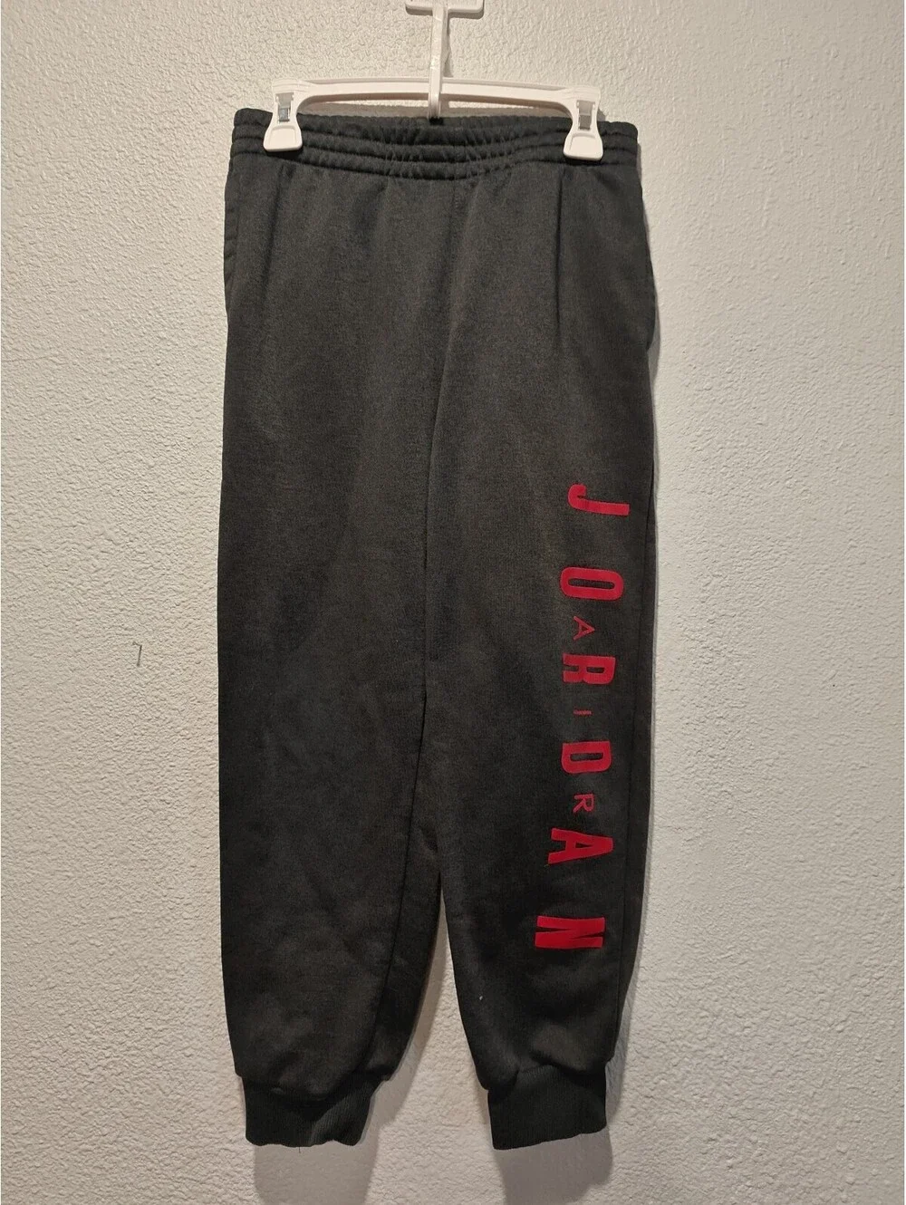 Jordan Boys' Black Sweatpants with Red Logo