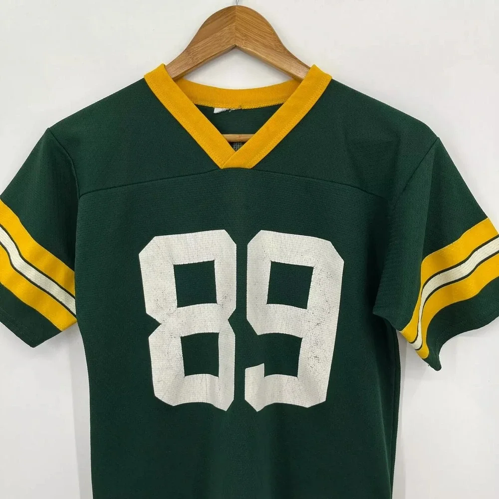 Vintage Logo 7 Green Bay Packers Mark Chmura #89 Jersey Kids Large Green