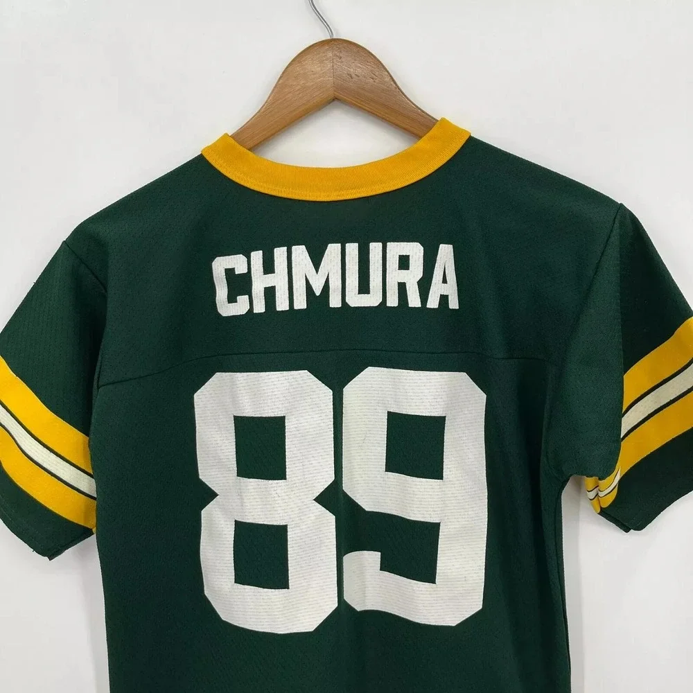 Vintage Logo 7 Green Bay Packers Mark Chmura #89 Jersey Kids Large Green