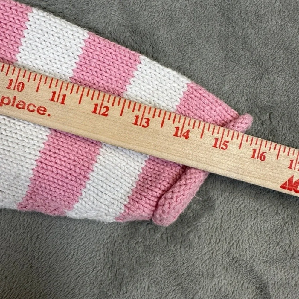 Chatham T Co For Kids Pink White Striped Whale Knit Sweater 4T Nautical Mockneck