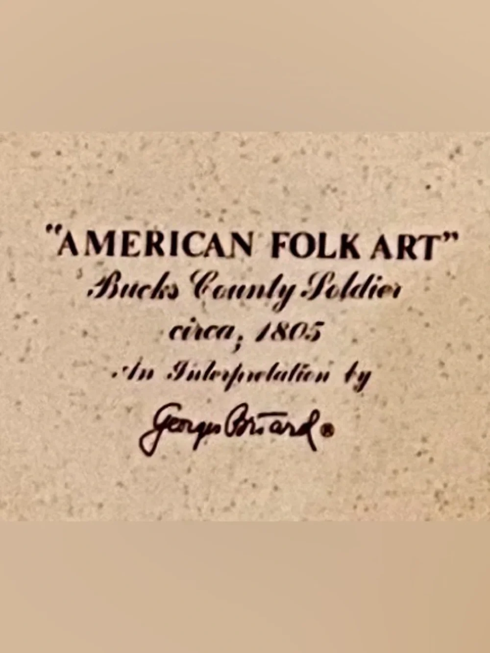 Georges Briard American Folk Art vtg georges