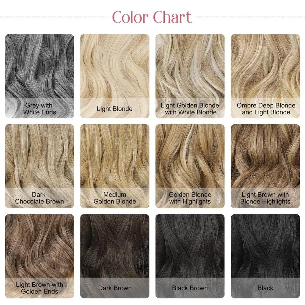 Clip in Hair Extensions Synthetic 14in Curly Blonde Highlights Natural