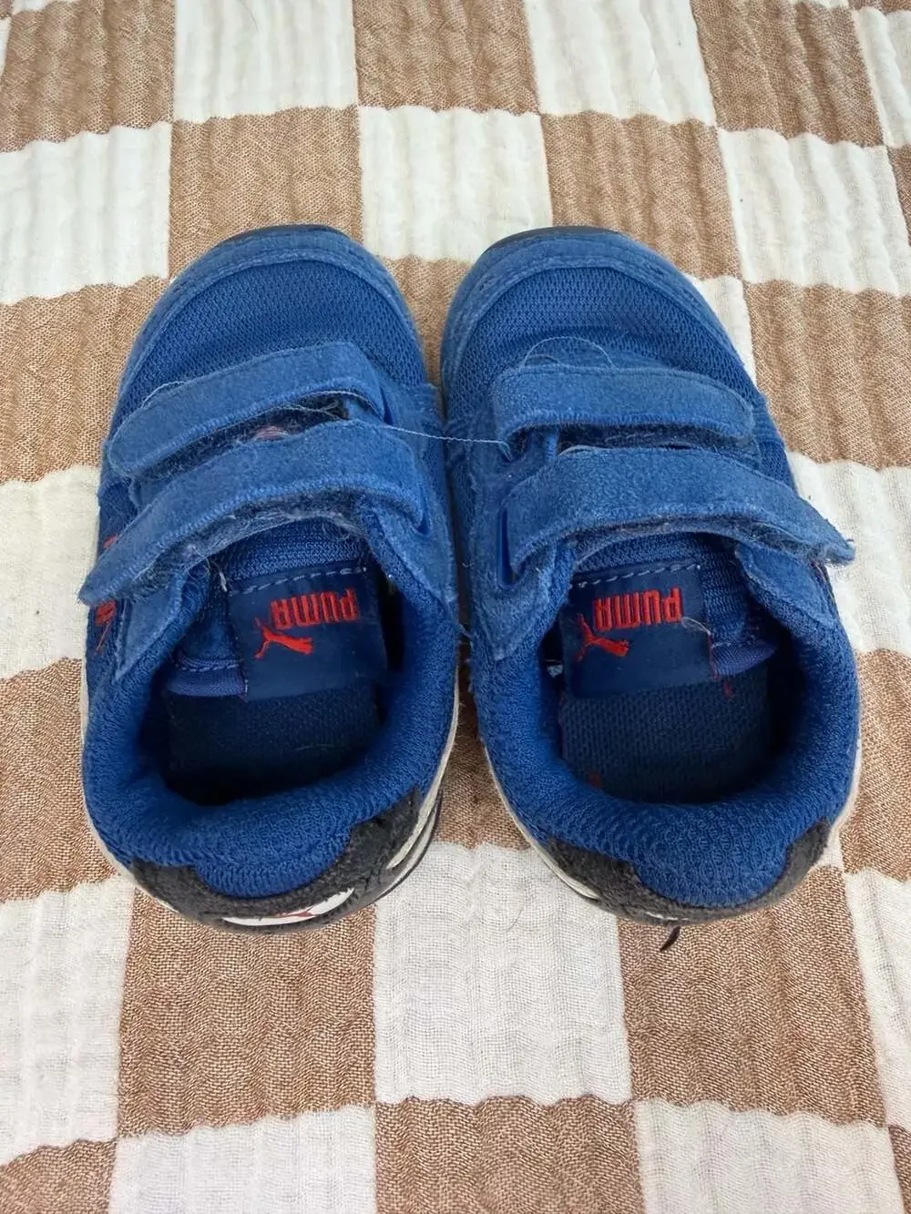 Puma Sneakers Blue White Red Toddler Shoes Hook And Loop