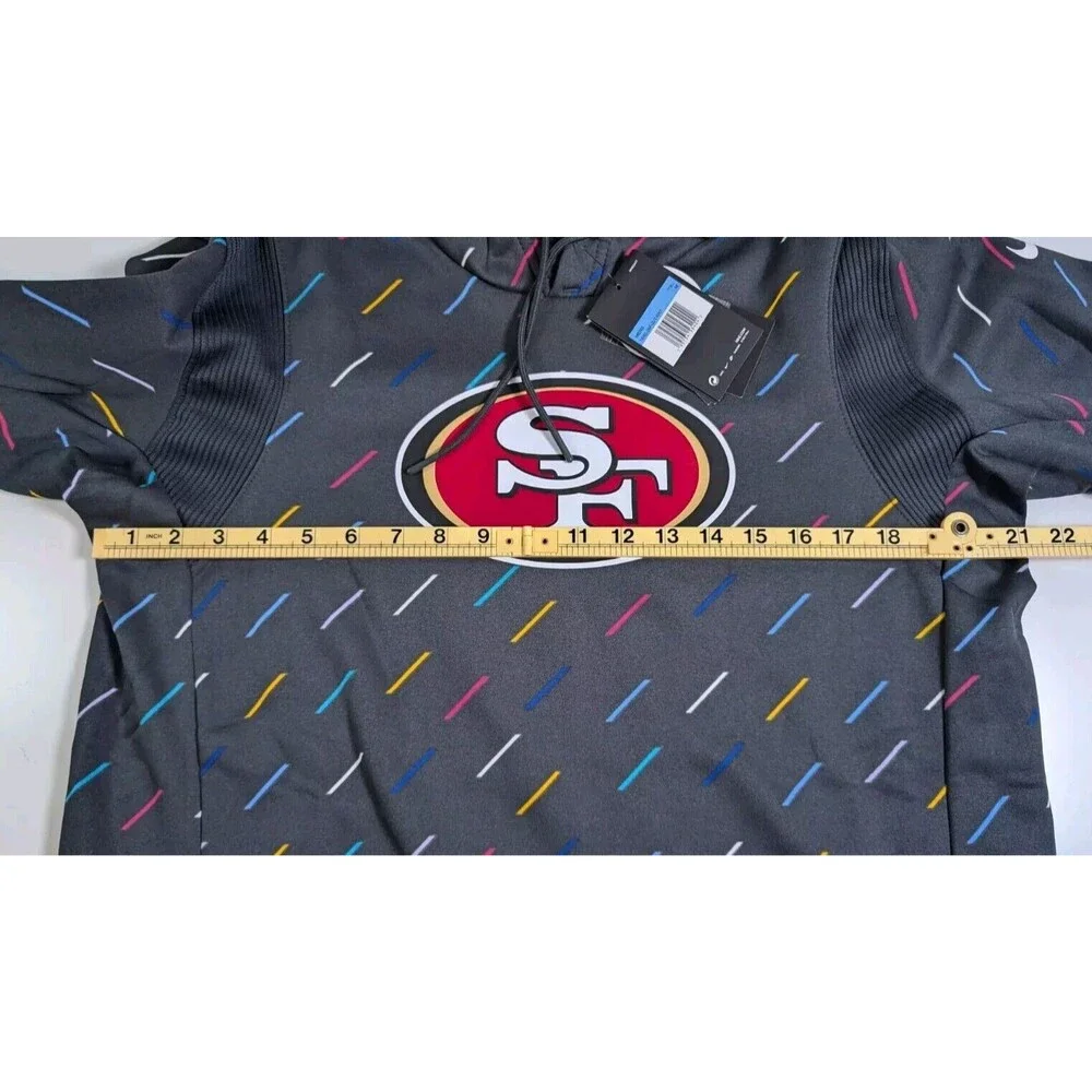 New Nike San Francisco 49ers Crucial Catch Cancer Hoodie Sz M N061-06F-ZUT-KM7