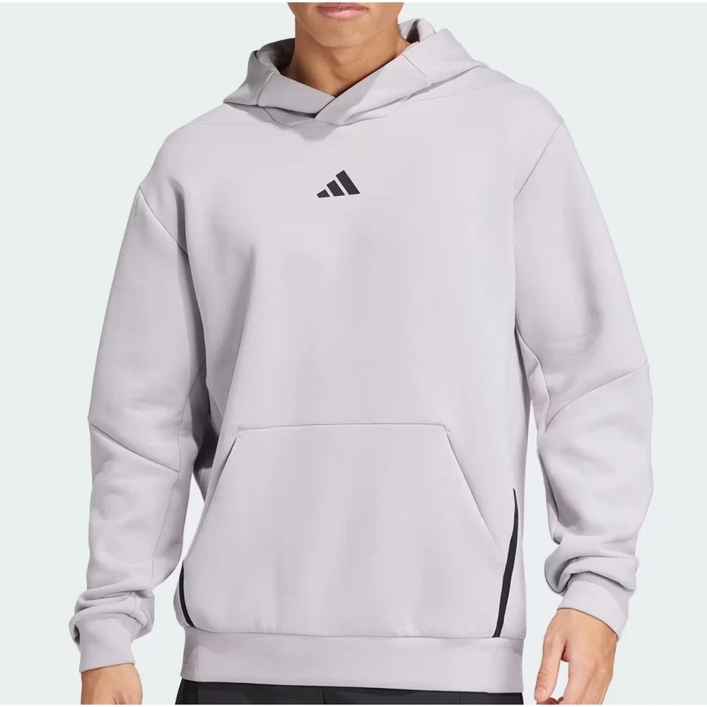 Adidas Men's Designed for Training Hoodie Sweatshirt Glory Grey IY1120 M $75 NEW