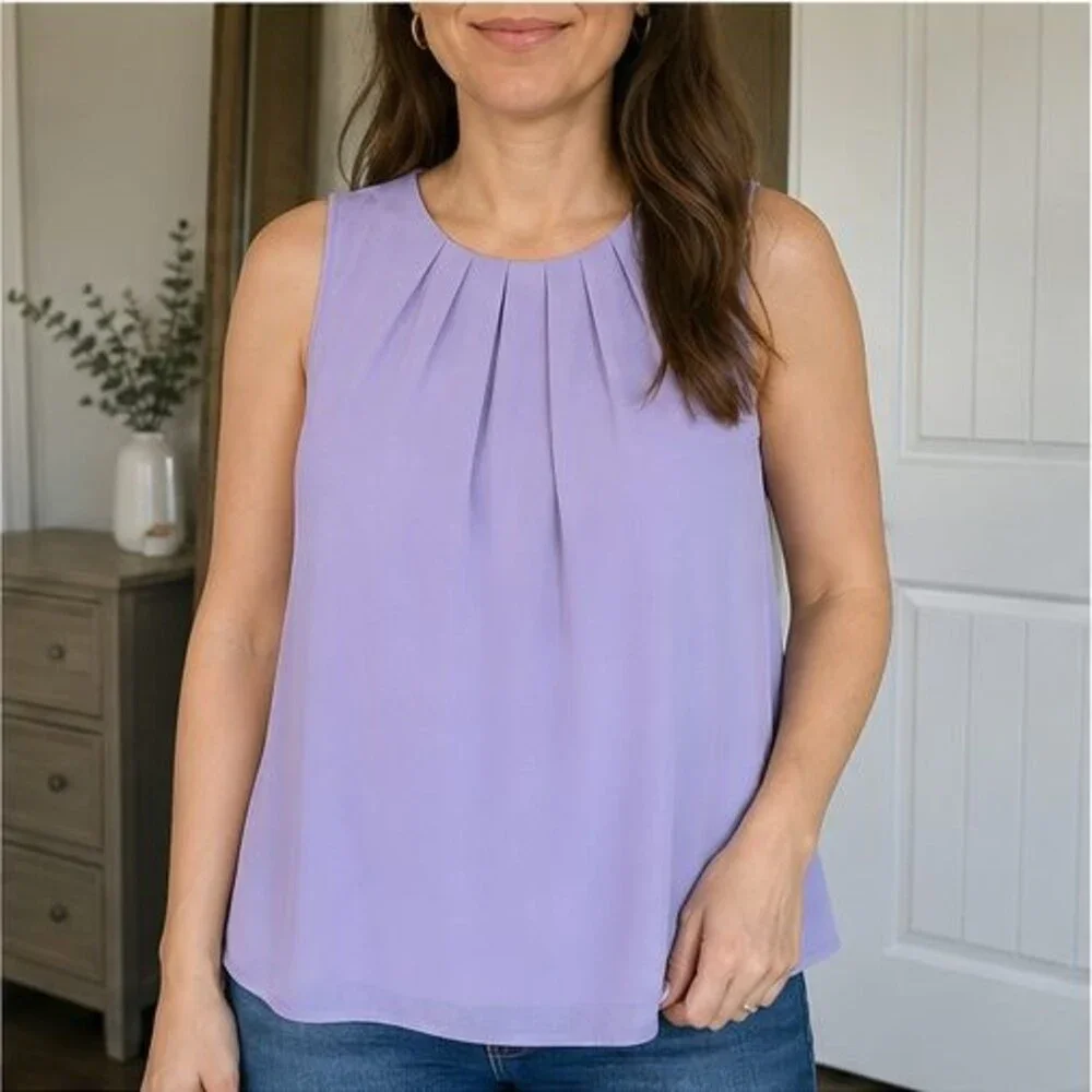 Taupe V Neck Top