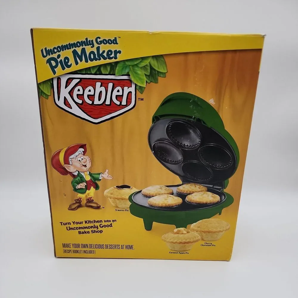 Keebler Mini Pie Maker Countertop Green Non Stick Dessert S'mores‎ Vintage