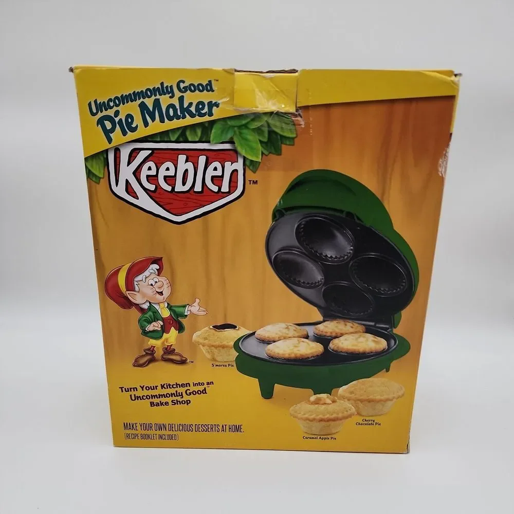 Keebler Mini Pie Maker Countertop Green Non Stick Dessert S'mores‎ Vintage