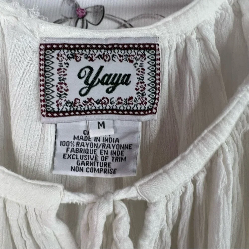 Yaya long sleeve blouse holographic sequins White Embellished Women's Blouse