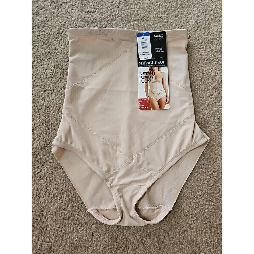 Miraclesuit Warm Beige High-Waist Shaping Brief Size XL